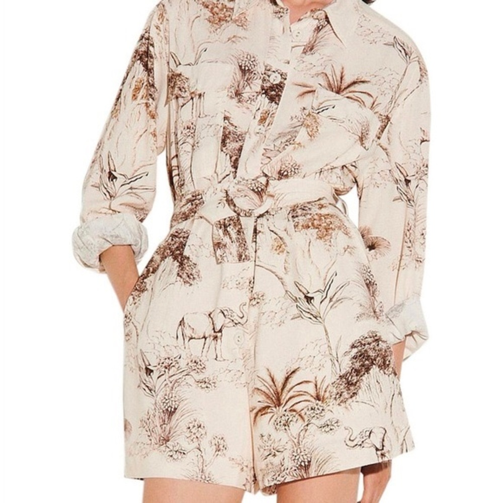 SANDRO | Linen Safari Romper